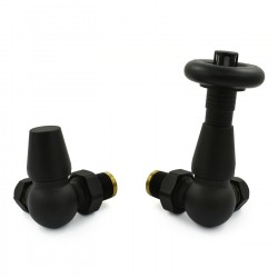 Jaguar Corner Radiator Valves - Textured Black