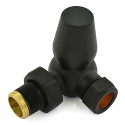 Jaguar Corner Radiator Valves - Textured Black