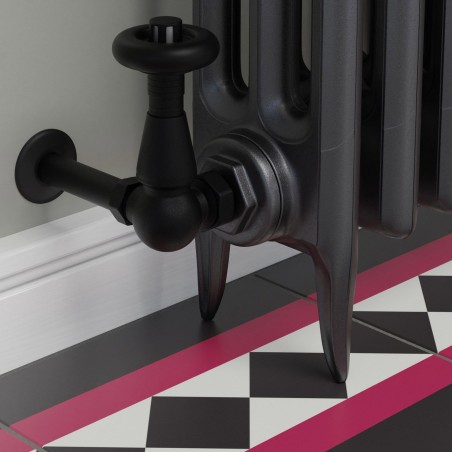Jaguar Corner Radiator Valves - Textured Black