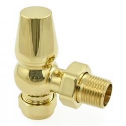 Jaguar Angled Radiator Valves - Unlacquered Brass