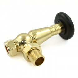 Jaguar Angled Radiator Valves - Unlacquered Brass