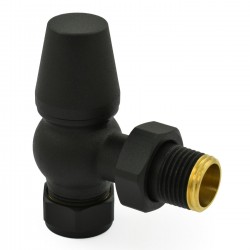 Jaguar Angled Radiator Valves - Textured Black
