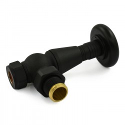 Jaguar Angled Radiator Valves - Textured Black