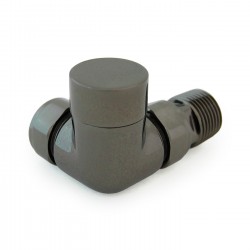 Realm Corner Thermostatic Radiator Valves - Black Nickel