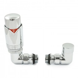 Realm Corner Thermostatic Radiator Valves - Chrome