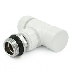 Realm Angled Thermostatic Radiator Valves - White