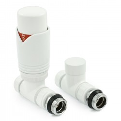 Realm Straight Thermostatic Radiator Valves - White