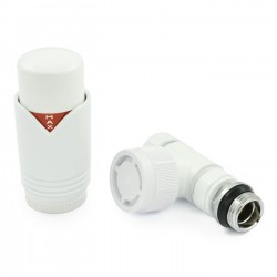 Realm Straight Thermostatic Radiator Valves - White