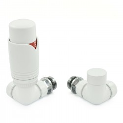 Realm Corner Thermostatic Radiator Valves - White
