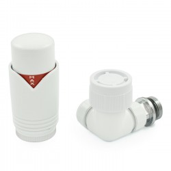 Realm Corner Thermostatic Radiator Valves - White
