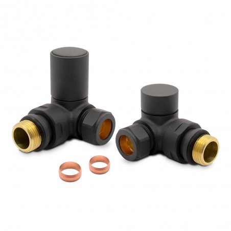 Mineral Grey Radiator Valves Corner