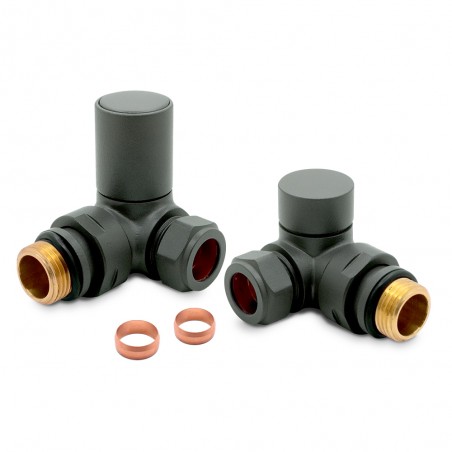 Basalt Grey Radiator Valves Corner