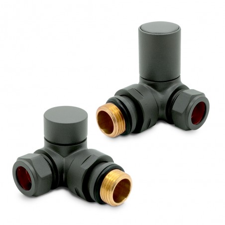 Basalt Grey Radiator Valves Corner