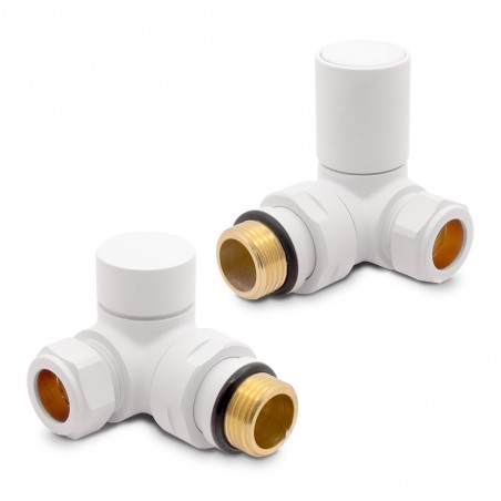Matt White Radiator Valves Corner