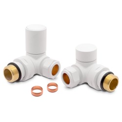 Matt White Radiator Valves Corner - Components