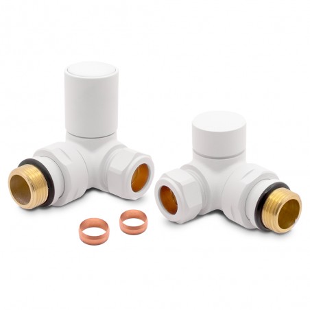Matt White Radiator Valves Corner