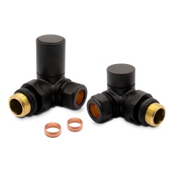 Black Radiator Valves Corner - Components
