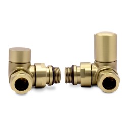 Brushed Brass Radiator Valves Corner