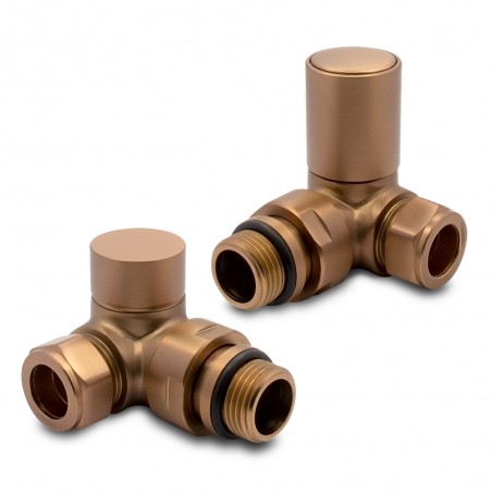 Brushed Bronze Radiator Valves Corner
