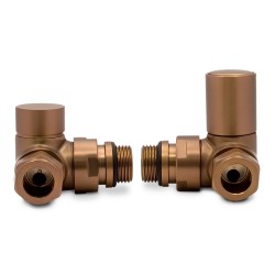 Brushed Bronze Radiator Valves Corner