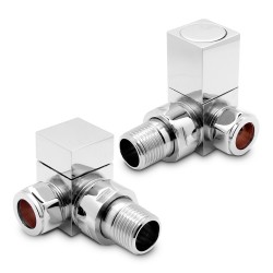 Chrome Square Radiator Valves Corner