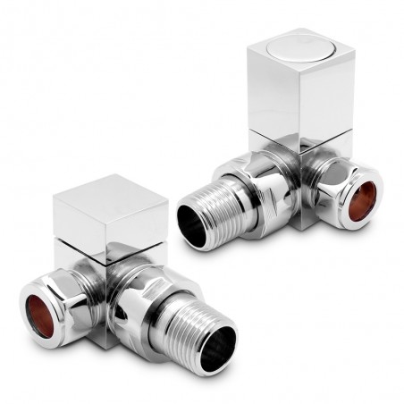 Chrome Square Radiator Valves Corner