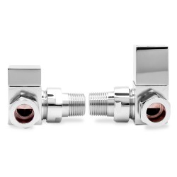 Chrome Square Radiator Valves Corner