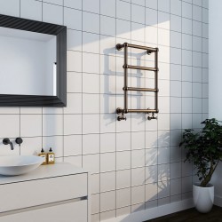 Alice Traditional Brushed Bronze Towel Rail - 500 x 750mm - Insitu