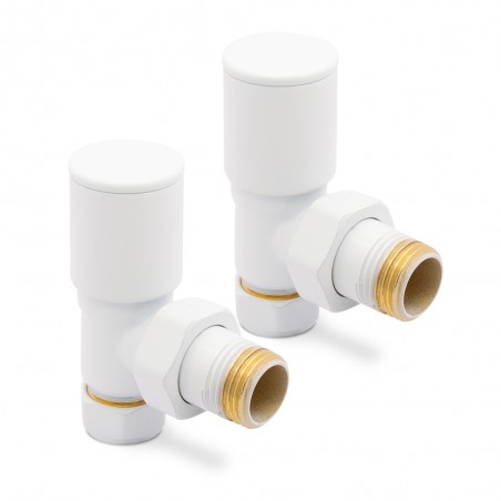 White Radiator Valves Angled