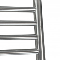 Brushed Stainless Steel Towel Rail - 350 x 800mm - Close Up