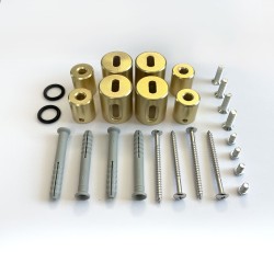 Myra Brushed Brass Designer Towel Rail - 500 x 1200mm