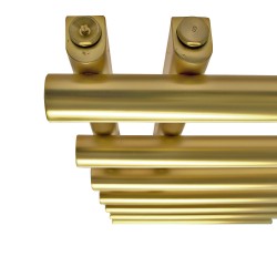 Myra Brushed Brass Designer Towel Rail - 500 x 1200mm