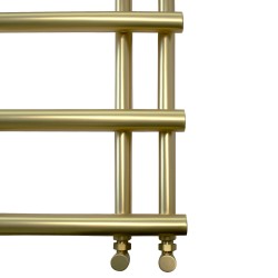 Myra Brushed Brass Designer Towel Rail - 500 x 1200mm
