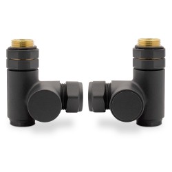 Mineral Grey Dual Fuel Radiator Valves Set