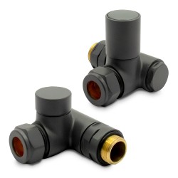 Basalt Grey Dual Fuel Radiator Valves Set