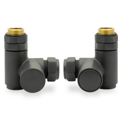 Basalt Grey Dual Fuel Radiator Valves Set