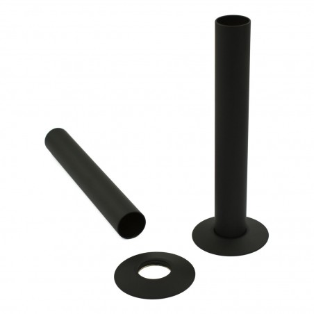 Satin Matt Black Pipe Shrouds & Collars
