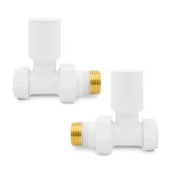 Matt White Radiator Valves Straight