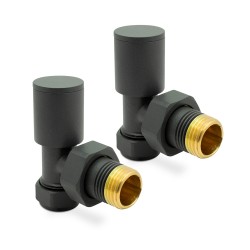 Basalt Grey Radiator Valves Angled