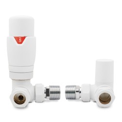 Matt White Thermostatic Radiator Valves Corner