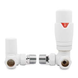 Matt White Thermostatic Radiator Valves Corner