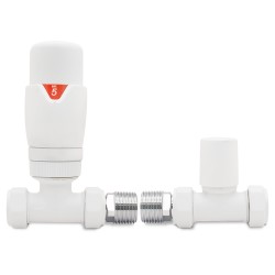 Matt White Thermostatic Radiator Valves Straight