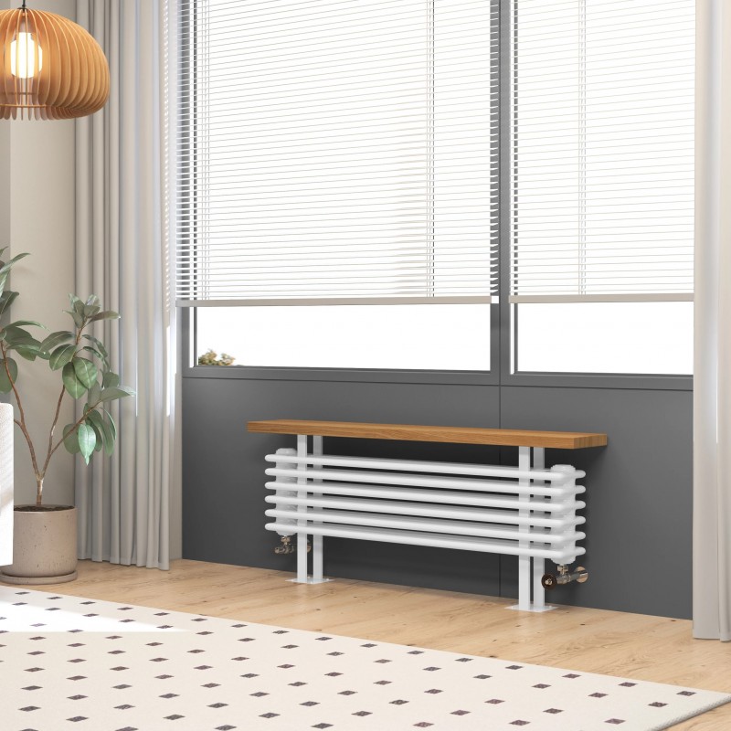 Heritage Classic White 3 Column Bench Radiator - 1200mm x 480mm Heritage Classic White 3 Column Bench Radiator - 1200mm x 480mm