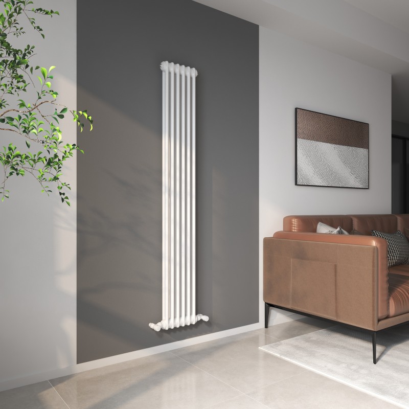 Heritage Classic White Vertical 2 Column Radiator - 284mm x 1800mm Heritage Classic White Vertical 2 Column Radiator - 284mm x 1800mm