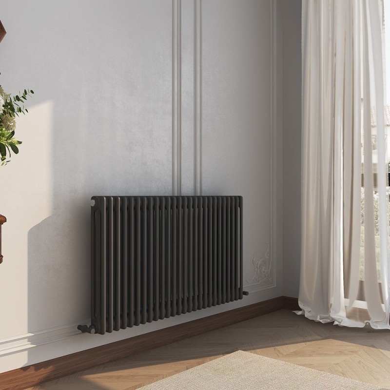 Heritage Classic Anthracite Horizontal 3 Column Radiator - 1177mm x 600mm Heritage Classic Anthracite Horizontal 3 Column Radiator - 1177mm x 600mm