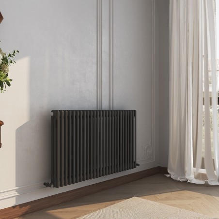 Heritage Classic Anthracite Horizontal 3 Column Radiator - 1177mm x 600mm