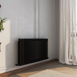 Heritage Classic Black Horizontal 3 Column Radiator - 1177mm x 600mm