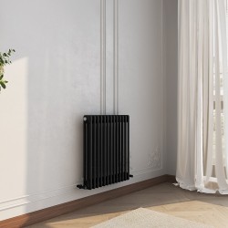 Heritage Classic Black Horizontal 3 Column Radiator - 599mm x 600mm
