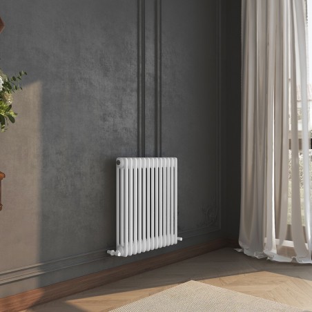 Heritage Classic White Horizontal 3 Column Radiator - 599mm x 600mm