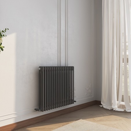 Heritage Classic Anthracite Horizontal 3 Column Radiator - 777mm x 600mm